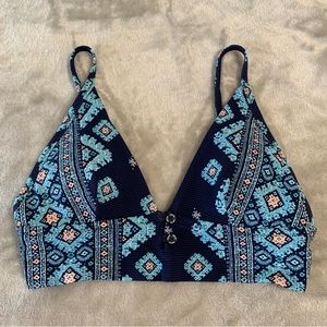 Aerie Triangle bikini top boho print